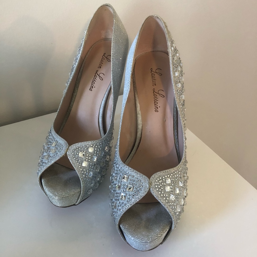 Lauren Lorraine Silver Mirror Pumps: Style “Carol”